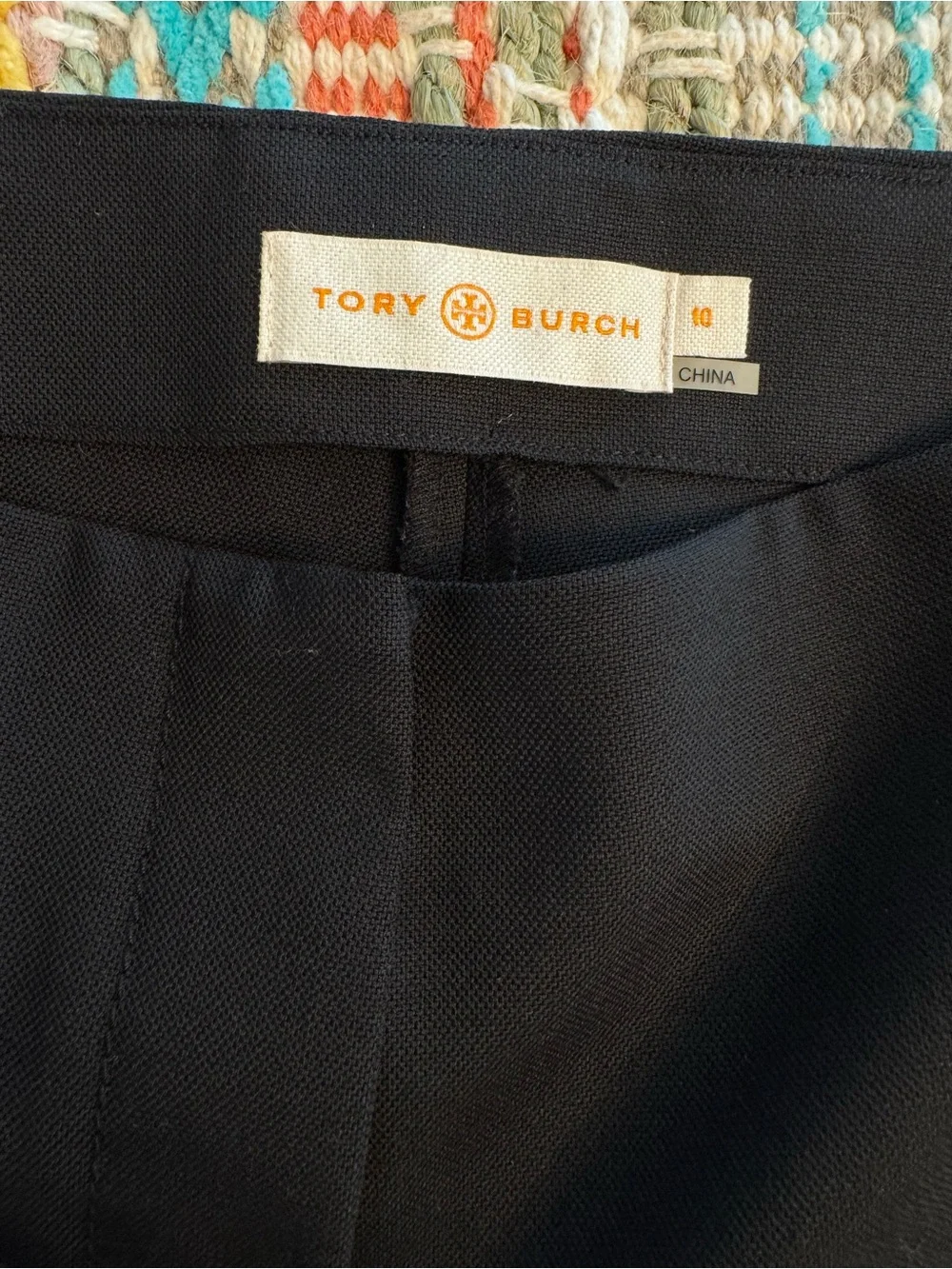 Tory Burch Straight Leg Wool Trouser Sz 10